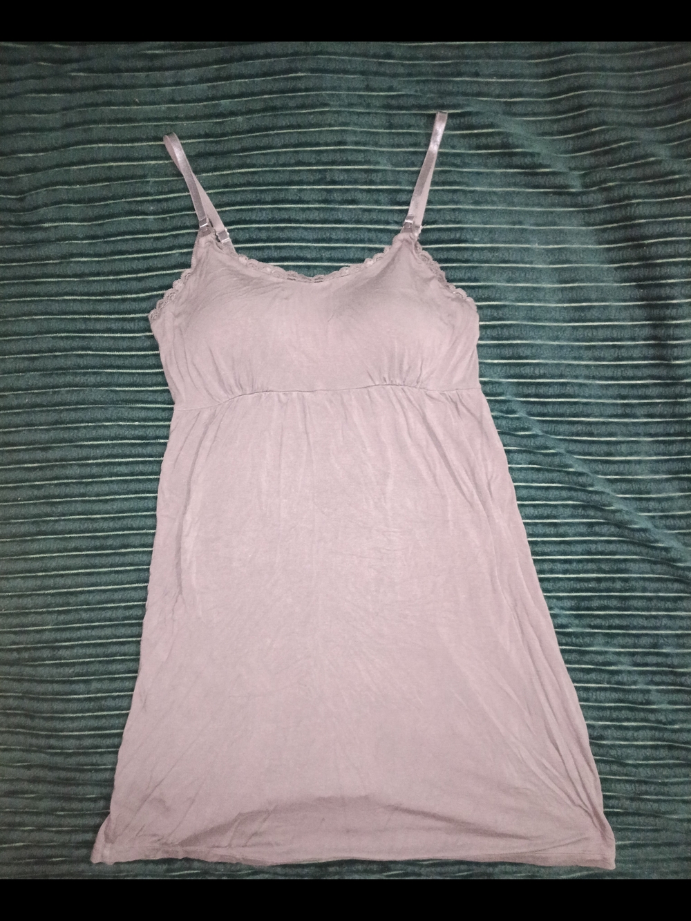 Women's Gray Maternity Nursing Nightgown